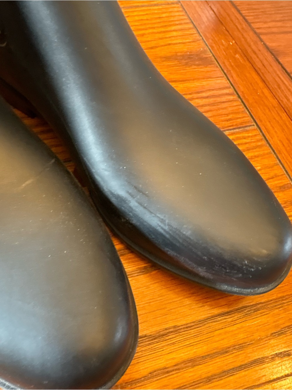 Black Chelsea-Style Ankle Rain Boots - Picture 3 of 8